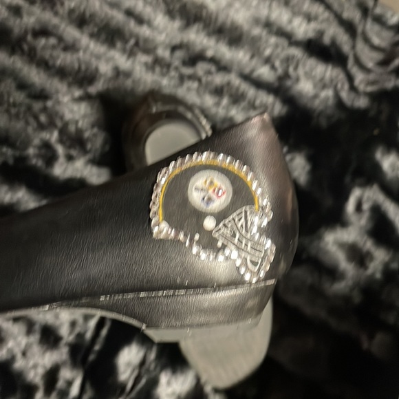 Basic Additions flat shoe handmade Steelers decorations size 9wide - Picture 3 of 4